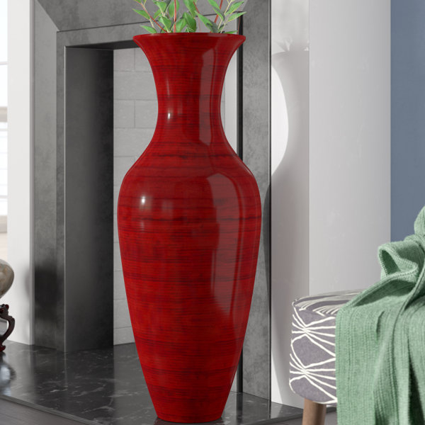 Red Barrel Studio® Kalb Wood Floor Vase & Reviews Wayfair
